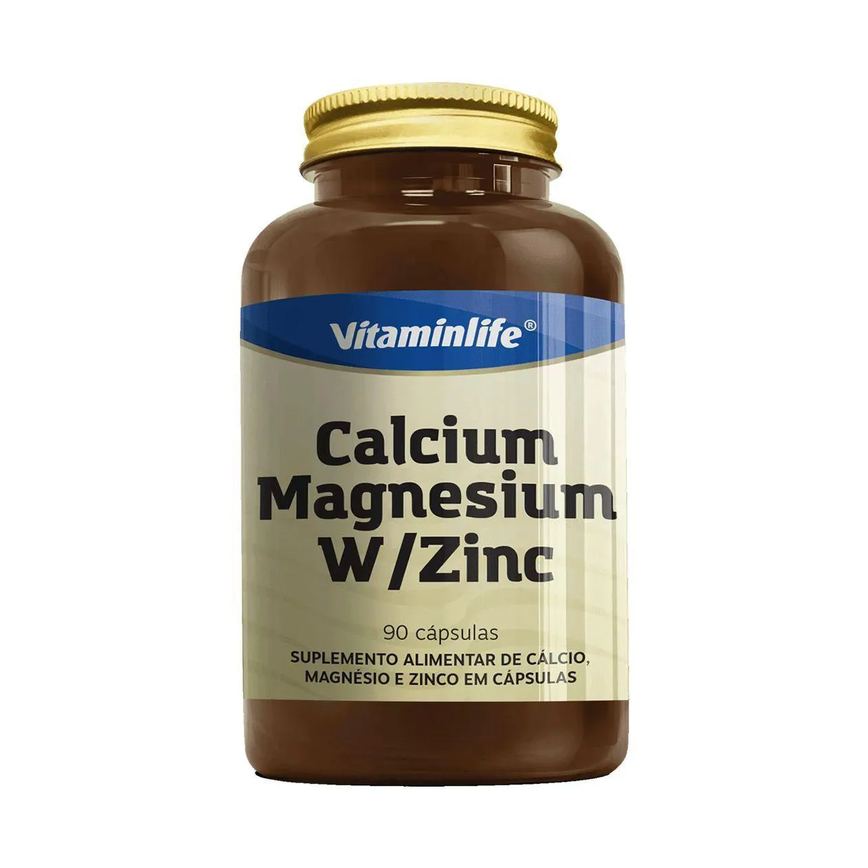 Calcium, Magnesium W/Zinc - 90 Cápsulas - Vitaminlife