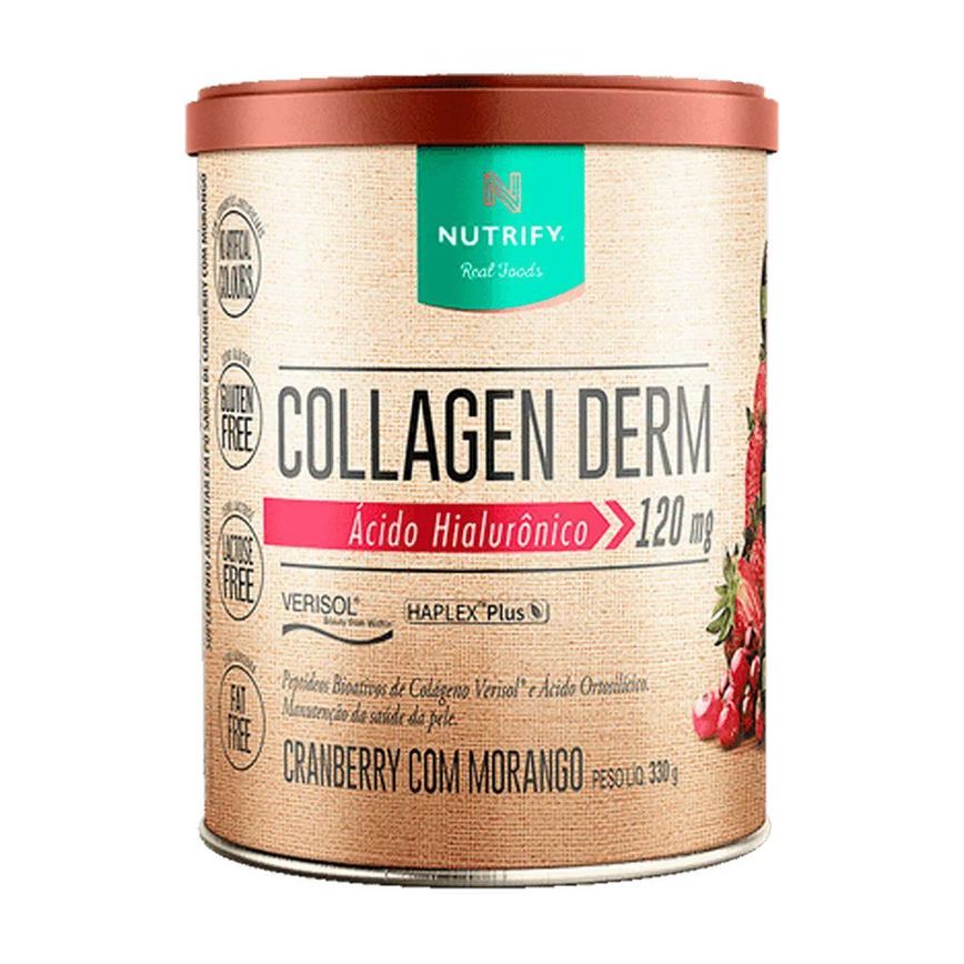 Collagen Derm Hialurônico - 330G Cranberry com Morango - Nutrify