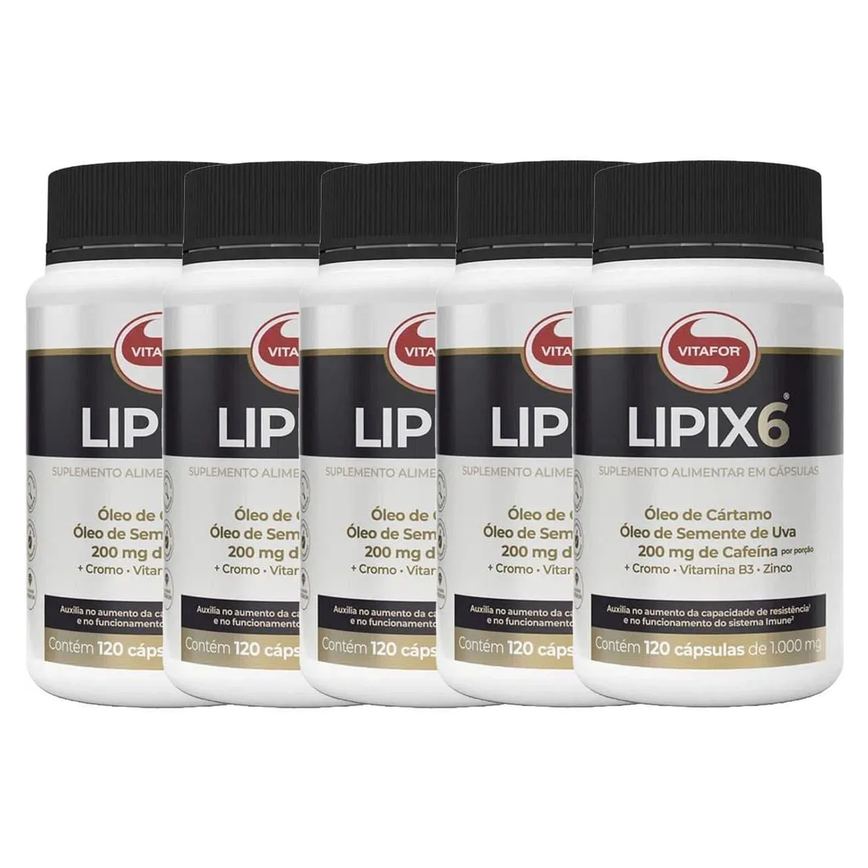 Kit 5X Lipix6 - 120 Cápsulas - Vitafor