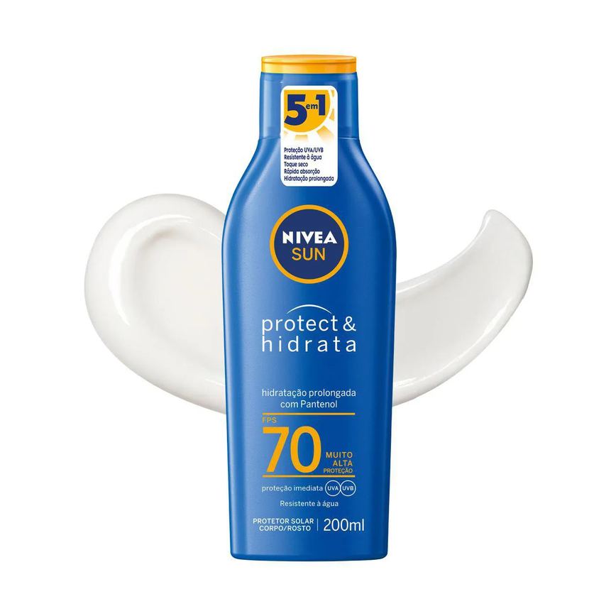 Protetor Solar Corporal Nivea Sun Protect & Hidrata FPS 70 200ml