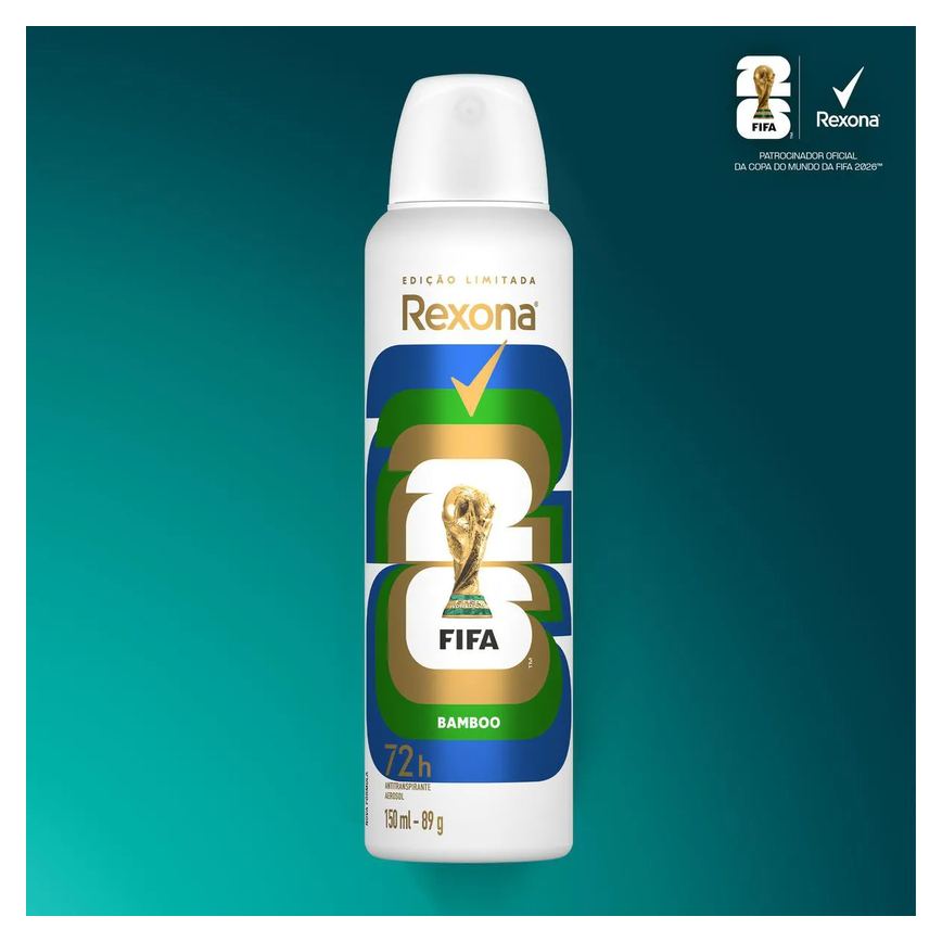 Desodorante Antitranspirante Aerosol Rexona Bamboo Feminino 72h 150ml