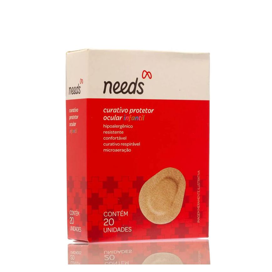 Protetor Ocular Infantil Needs Bege 20 Unidades