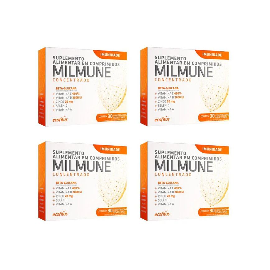 Kit 4 Milmune Concentrado Suplemento - 30 Cpr - Ecofitus