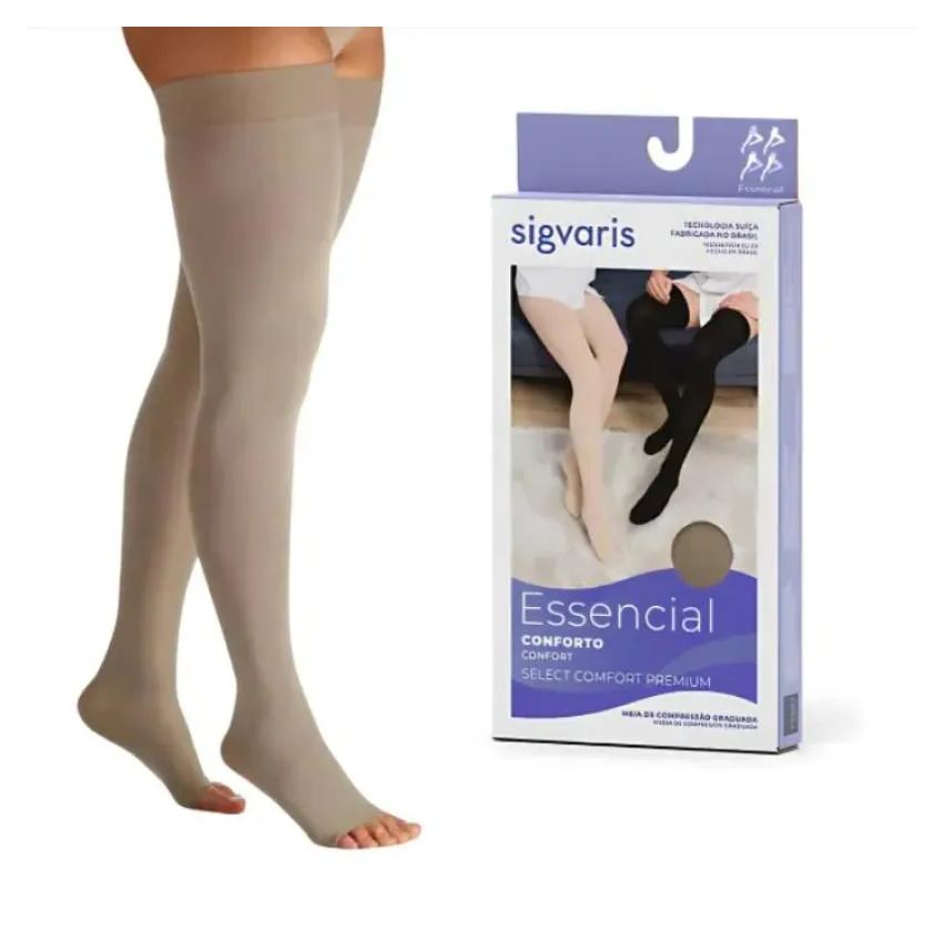 Meia de Compressão Select Comfort Premium 20-30 Mmhg Af Ponteira Aberta - Sigvaris P2