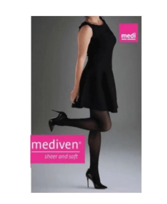 Meia de Compressão 20-30Mmhg Sheer Soft 7/8 Meia Coxa Preta - Mediven I