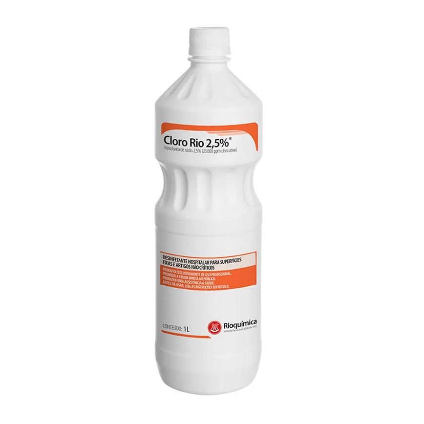 Desinfetante Hipoclorito de Sódio 2.5% 1 Litro Rioquímica