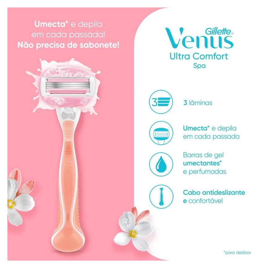 Aparelho de Depilar Gillette Venus Spa Feminino com 1 unidade