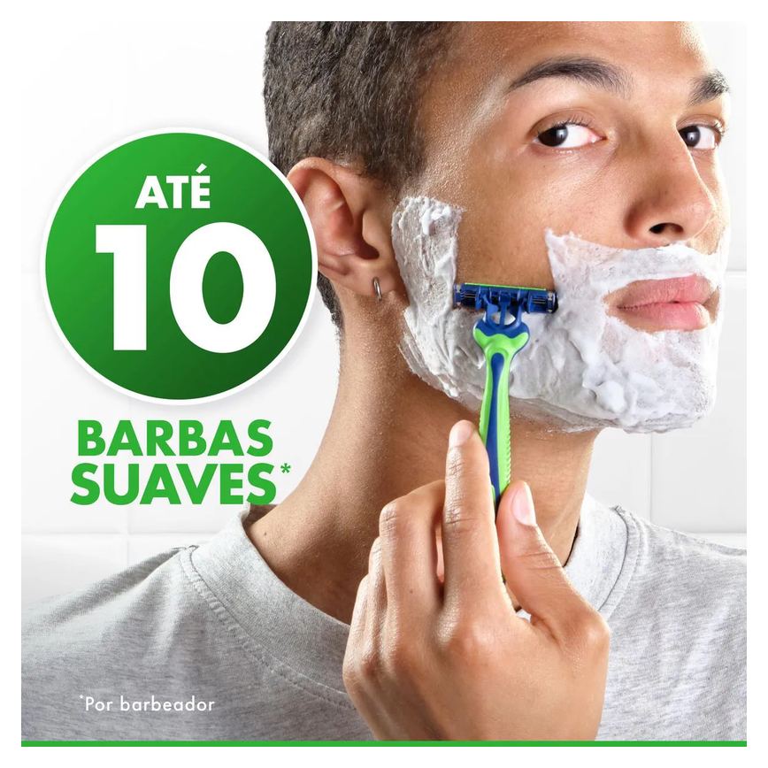 Aparelho de Barbear Gillette Prestobarba 3 Sensitive Aloe Vera 8 unidades