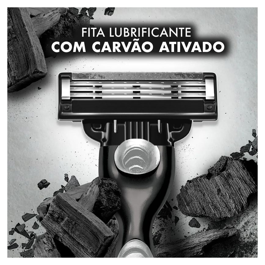 Refil para Aparelho de Barbear Gillette Mach3 Carbono 4 cargas