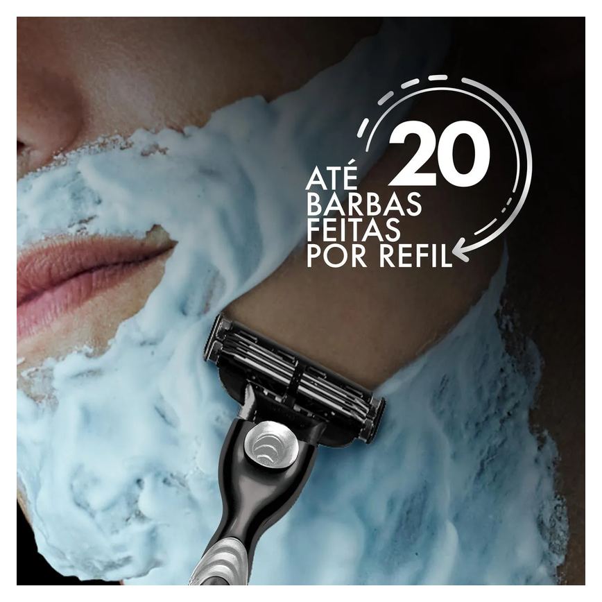 Refil para Aparelho de Barbear Gillette Mach3 Carbono 2 cargas