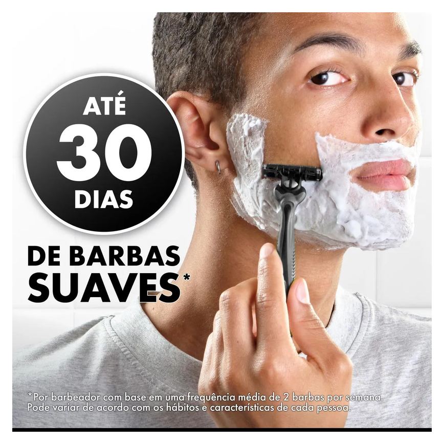 Aparelho de Barbear Descartável Gillette Prestobarba 3 Carvão Ativado 8 unidades
