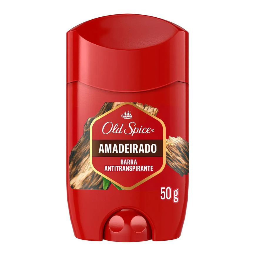 Desodorante Antitranspirante Barra Old Spice Amadeirado Masculino 50g