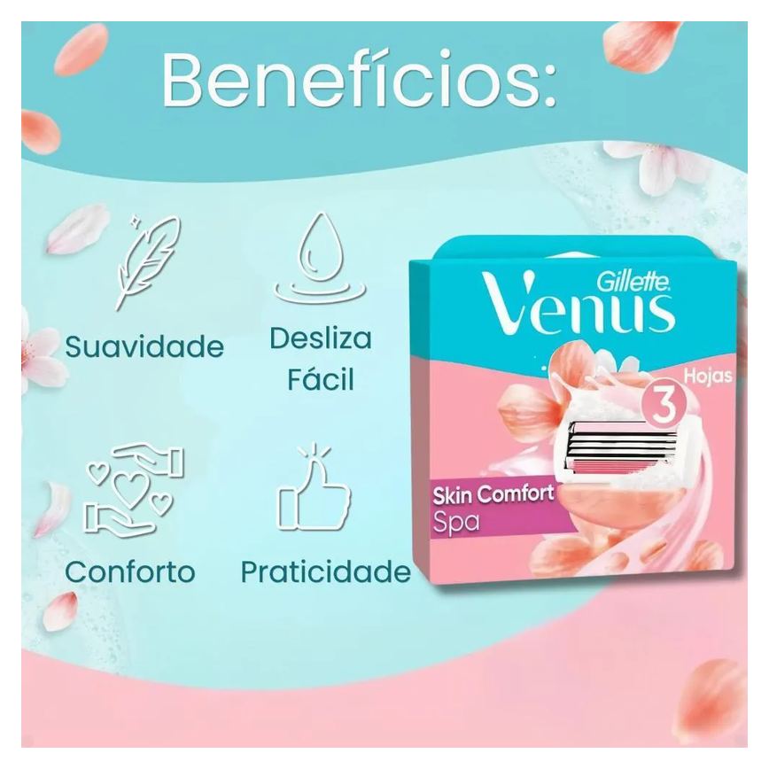 Carga para Aparelho Gillette Venus Skin Comfort Spa 2Un