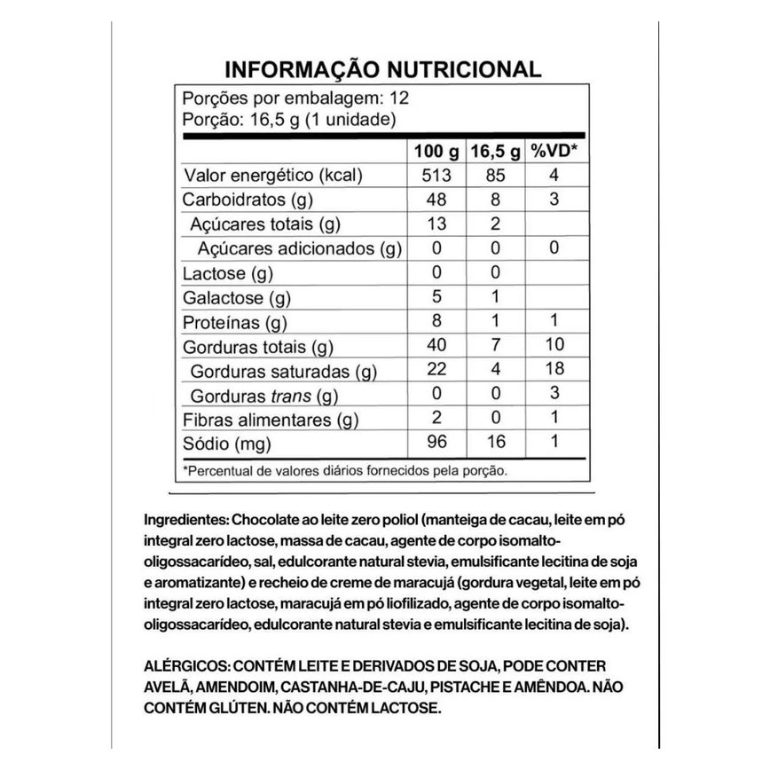 Barra Luckau Crunch ao Leite Maracujá 16,5g