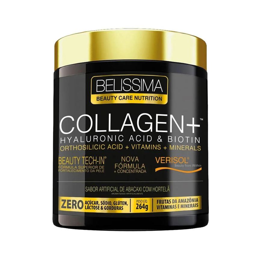 Collagen Plus Belissima - 264G Abacaxi com Hortelã - Black Skull