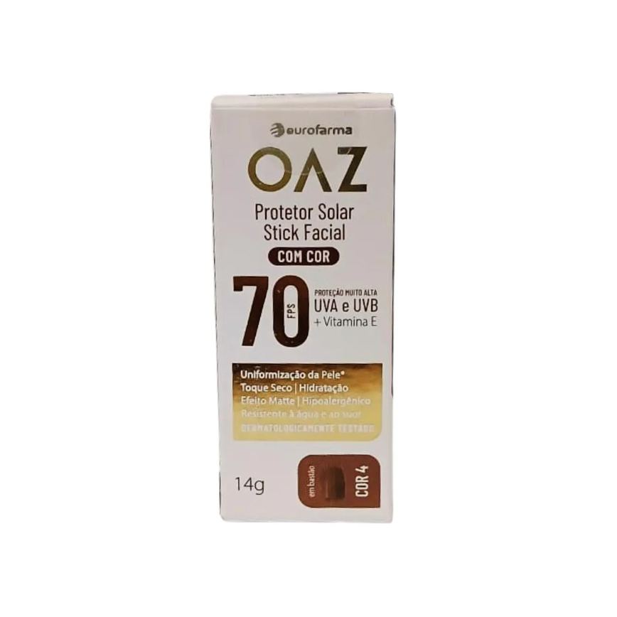 Oaz Protetor Solar em Stick Facial com Cor Fps70 14Ml - Cor 4