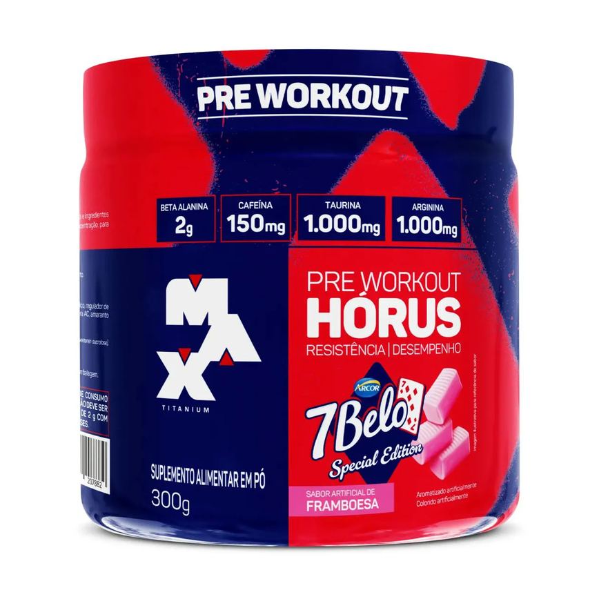 Horus 7Belo Pote 300G Pré Treino Framboesa - Max Titanium