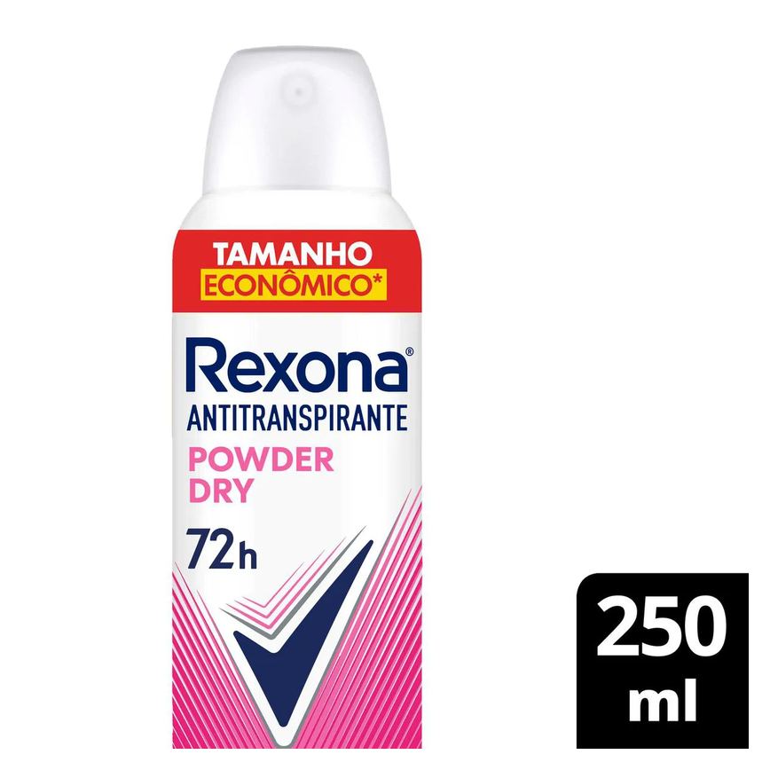 Desodorante Antitranspirante Aerosol Rexona Powder Dry Feminino 72h 250ml