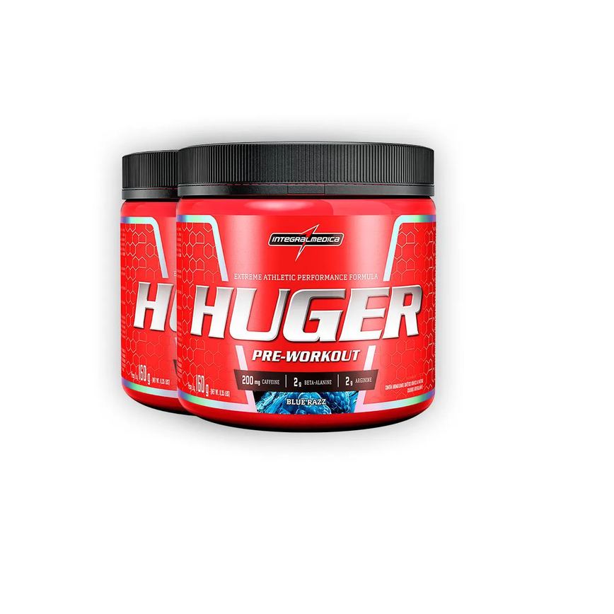 Kit 2 Pré Treino Huger Integral Medica Blue Razz 320G
