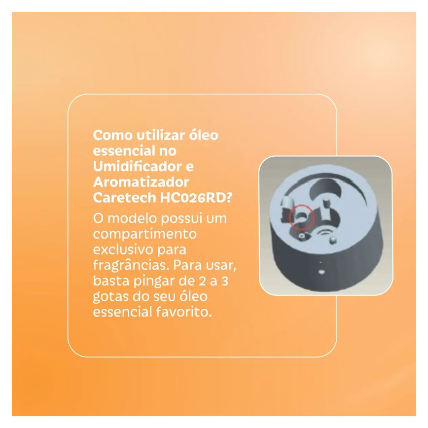 Umidificador e Aromatizador de Ar Infantil Caretech HC026RD 2,1L
