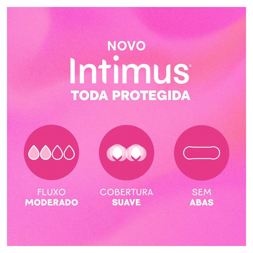 Absorvente Intimus Toda Protegida Cobertura Suave Sem Abas com 8 unidades
