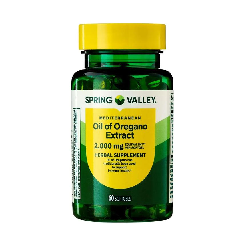 Óleo de Origanum Vulgare 2000 Mg, 60 Cápsulas - Spring Valley