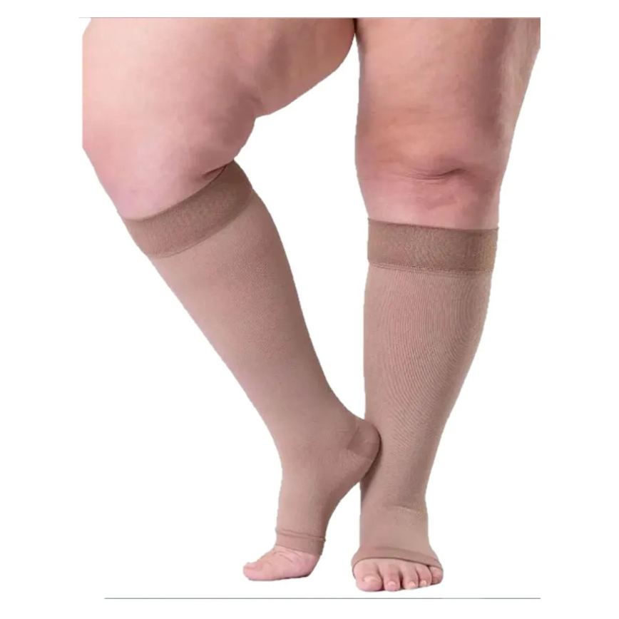 Meia 3/4 Reduce Sigvaris 30-40 Mmhg Aberta Bege Xg3