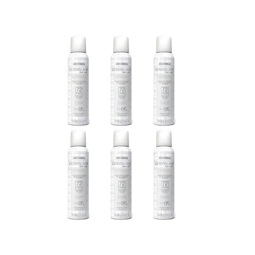 Desodorante Aero Giovanna Baby 150ml Blanc Vanilla-Kit C/6Un
