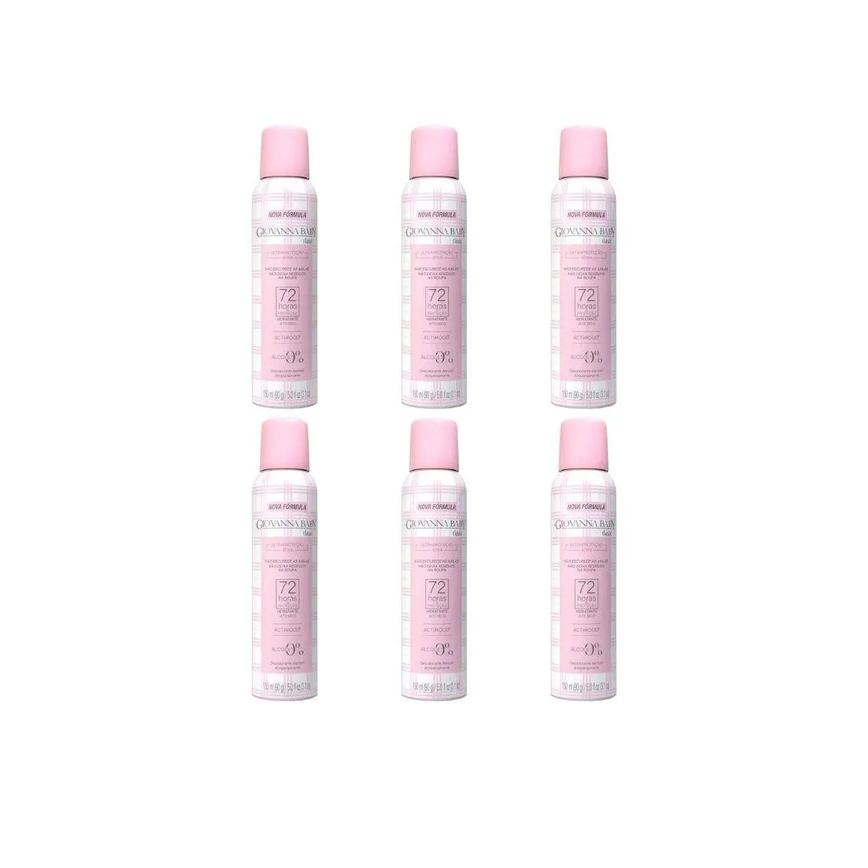 Desodorante Aero Giovanna Baby 150ml Classic Rosa-Kit C/6Un