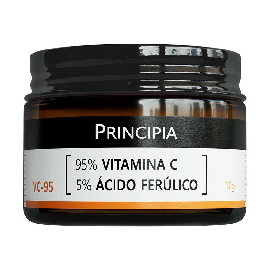 Vitamina C Pura 95% + 5% Ácido Ferúlico Principia Skincare Vc - 95 Pó Ultrafino