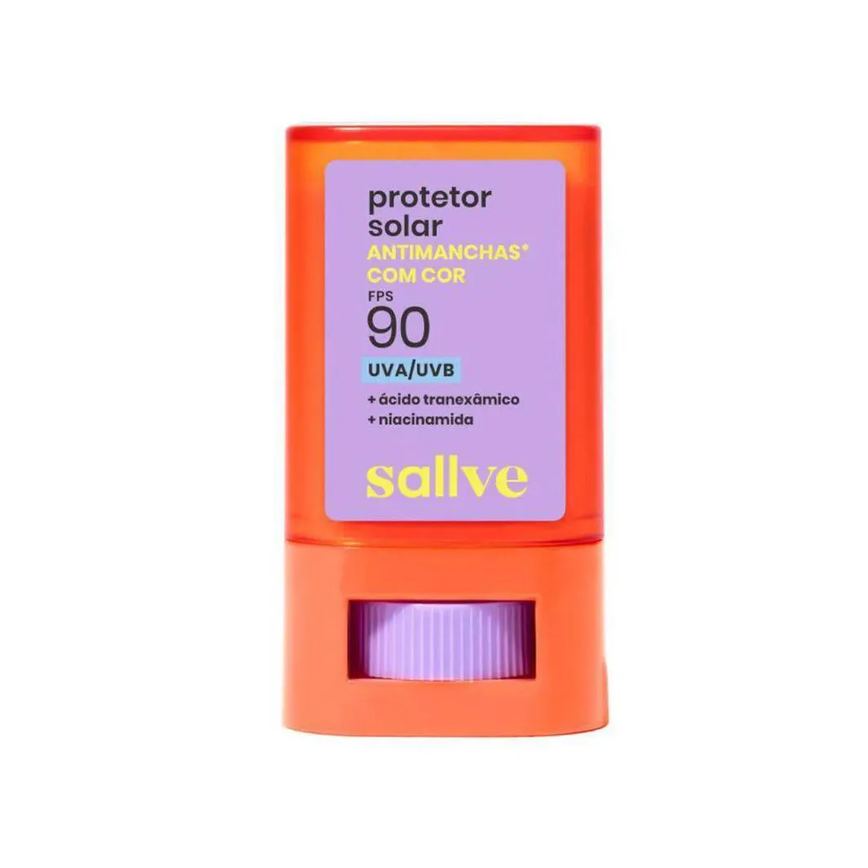 Protetor Solar Sallve Bastão Fps90 Cor 2 com 15g