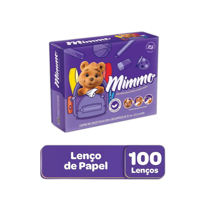 Mimmo Lenço de Papel Box com 100 Unidades