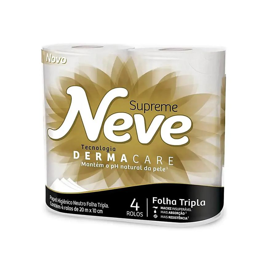 Lenço Umedecido Neve Toque da Seda Dermacare 4 Pacotes 48 unidades cada