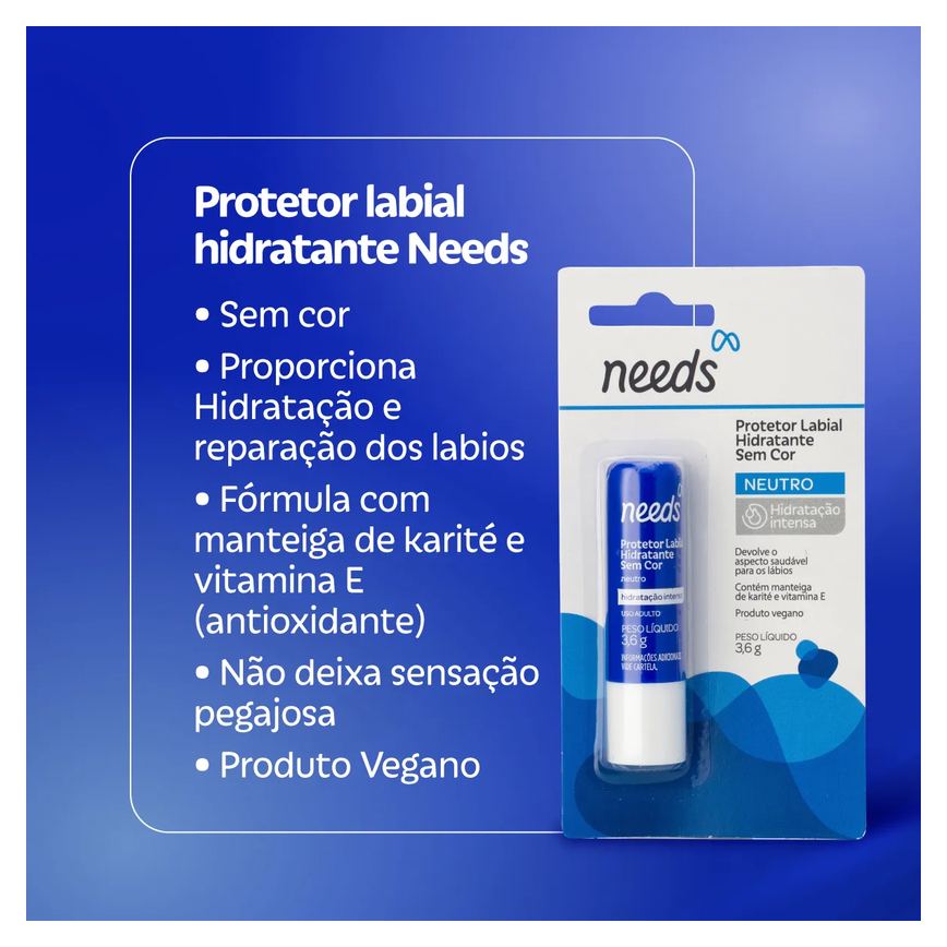 Protetor Labial Hidratante Needs 3,6g