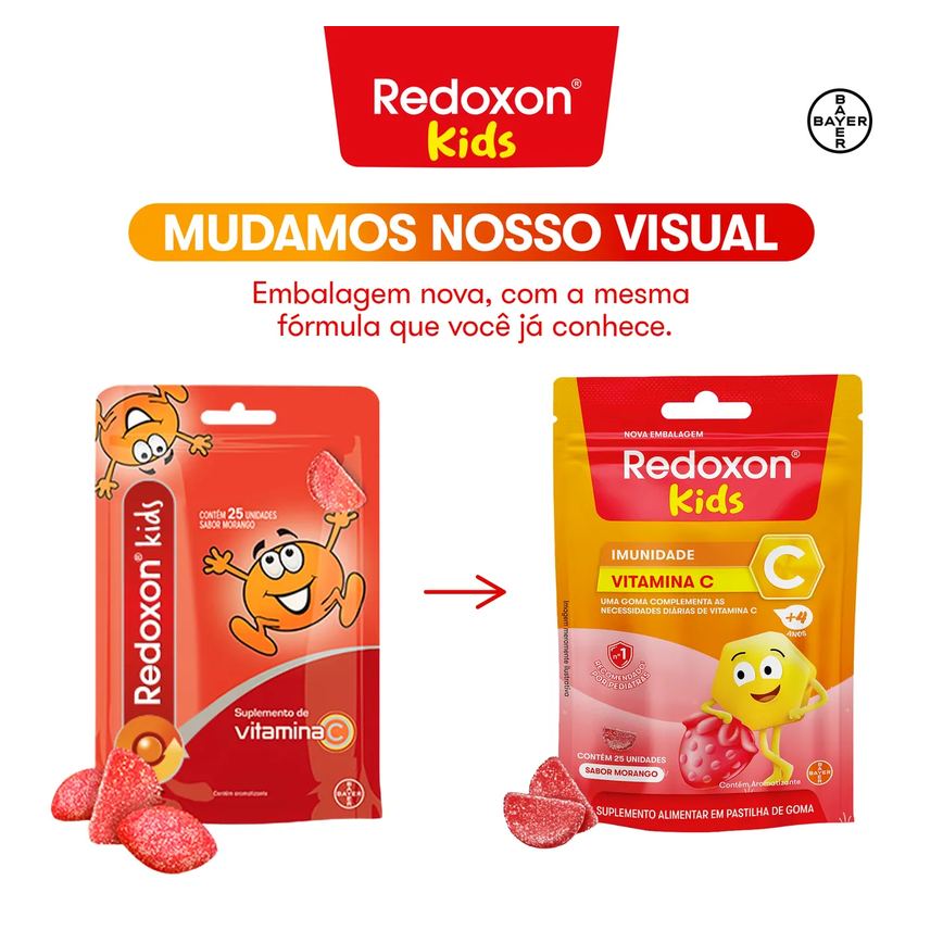 Vitamina C Redoxitos Morango 25 gomas