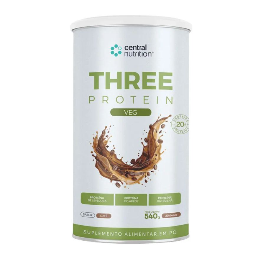 Suplemento Whey Protein Vegano Three Protein Vegan 540g - Central Nutrition Café