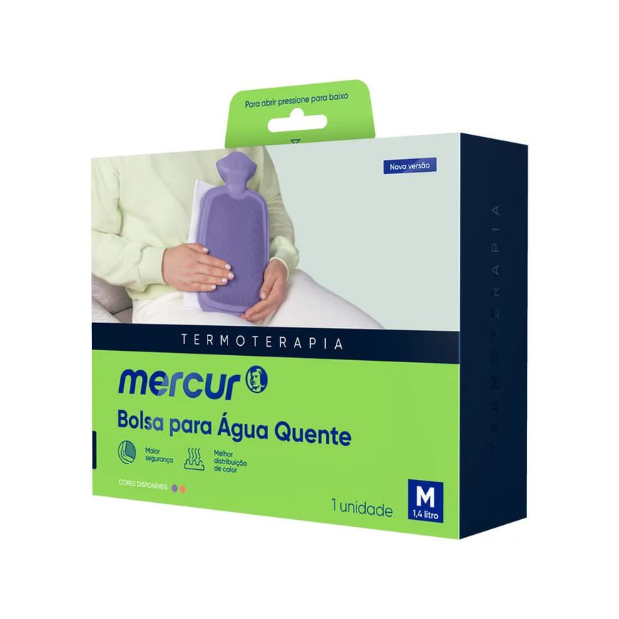 Bolsa Para Agua Quente Mercur Termoterapia M 1,4l Lilas Com 1 Unidade