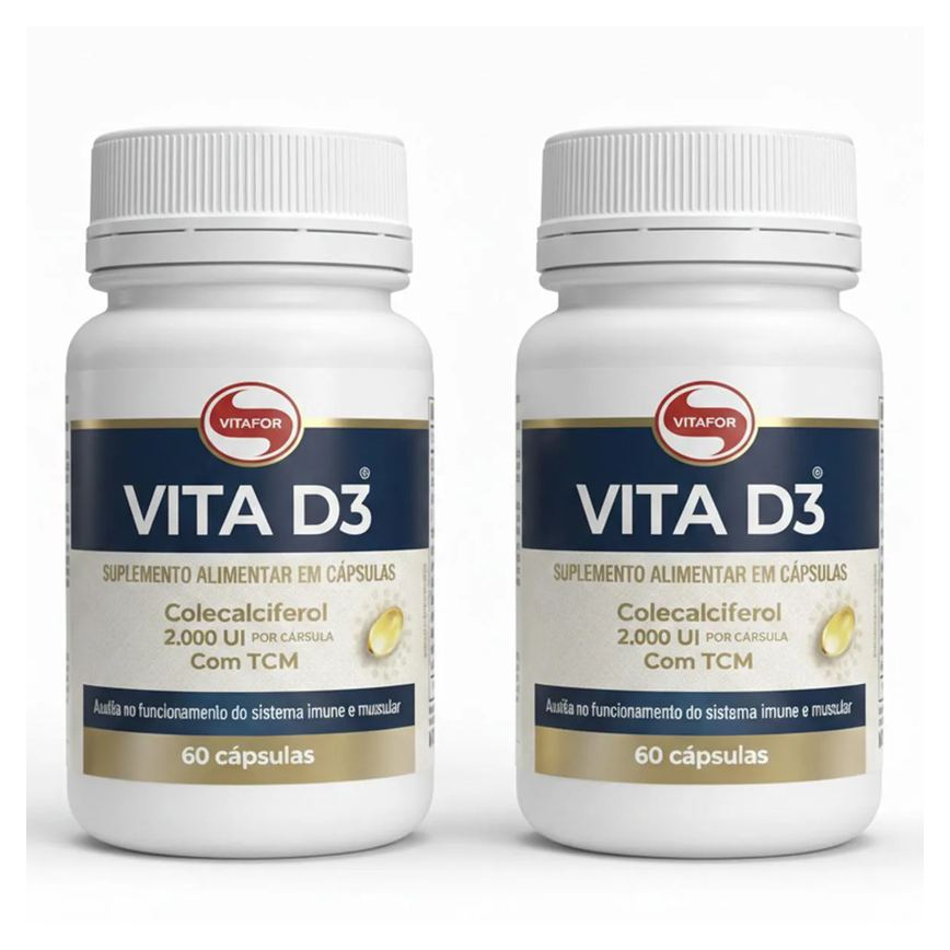 Kit 2 Vita D3 60 Capsulas - Vitafor