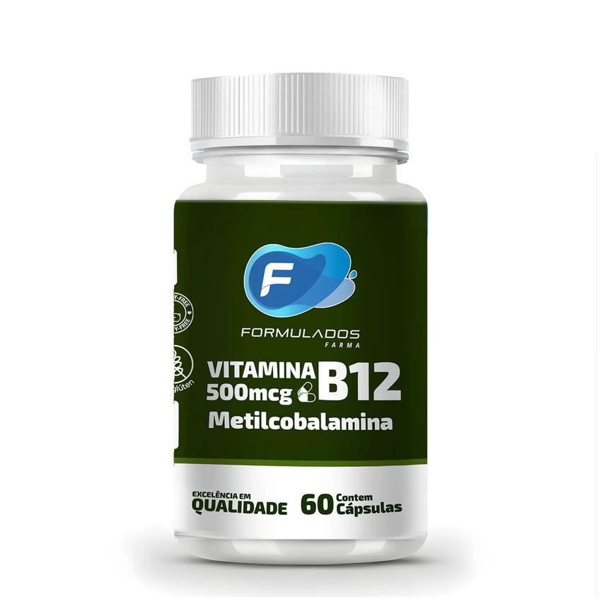 Vitamina B12 500mcg 60 cápsulas - Formulados Farma