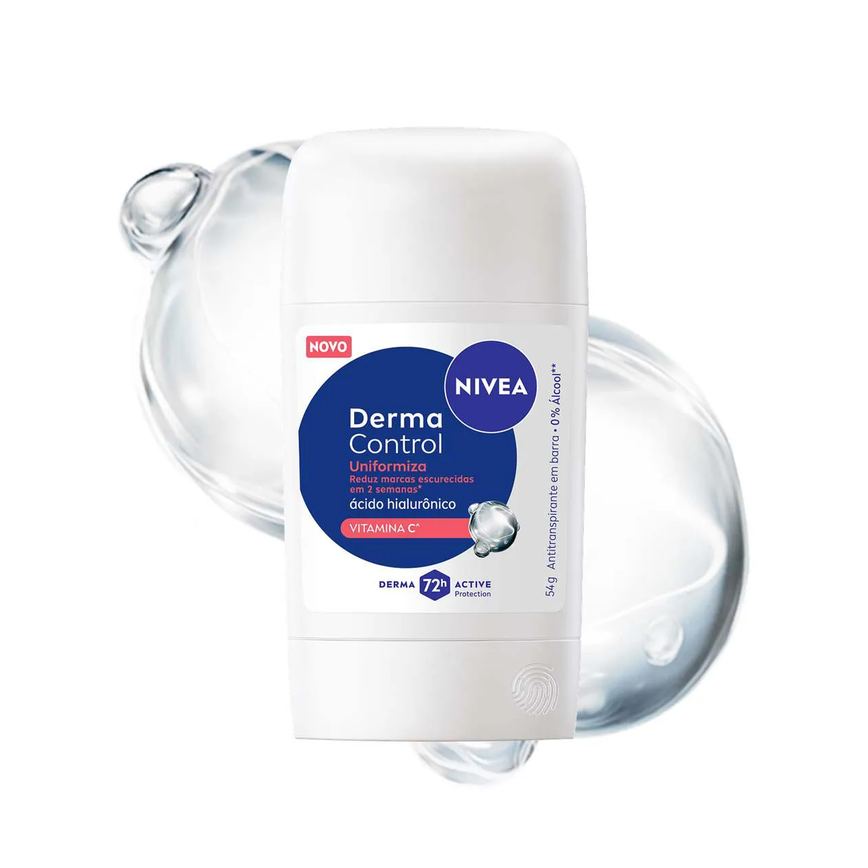 Desodorante Antitranspirante Stick Nivea Derma Control Uniformiza 72h 54g