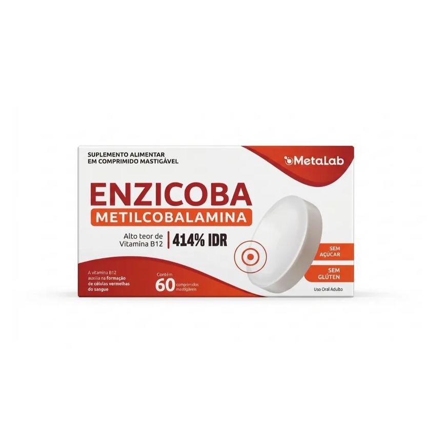 Enzicoba Vitamina B12 Mecobalamina 9.9 mcg C/60 Comprimidos Mastigável