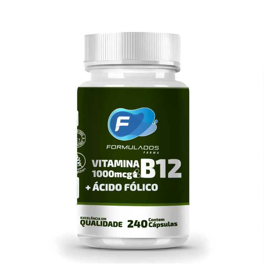 Vitamina B-12 1000mcg + Ácido Fólico 240 cápsulas
