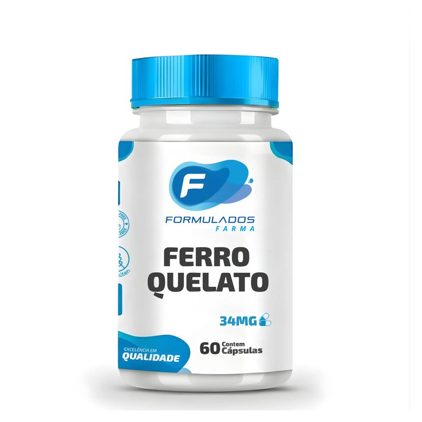 Ferro Quelato 34mg 60 cápsulas