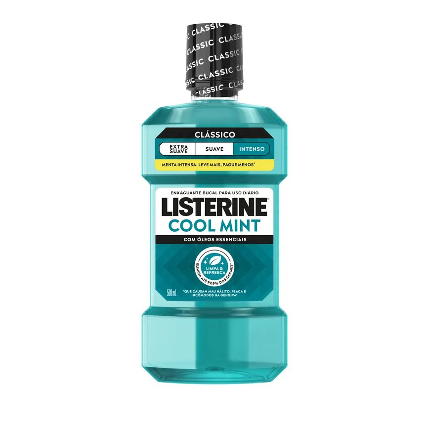 Enxaguante Bucal Antisséptico Listerine Cool Mint Intenso 500ml