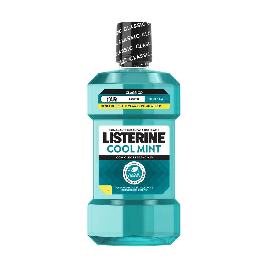 Enxaguante Bucal Antisséptico Listerine Cool Mint Intenso 1L