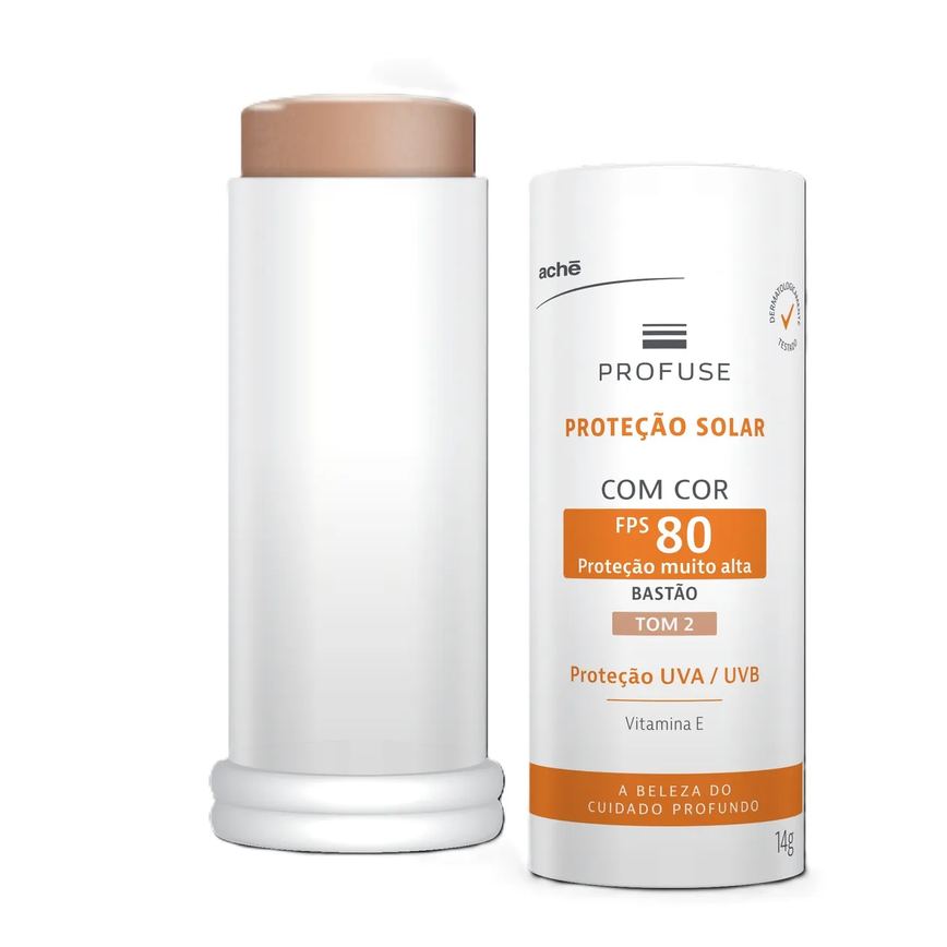 Protetor Solar Facial em Bastão Profuse FPS 80 Tom 2 14g