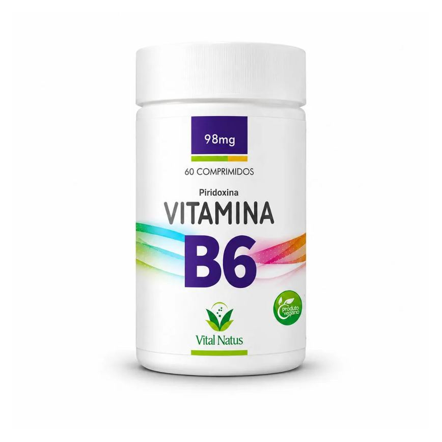 Kit 3 Vitamina B6 500mg Piridoxina Complexo B 180 Comprimidos Vital Natus