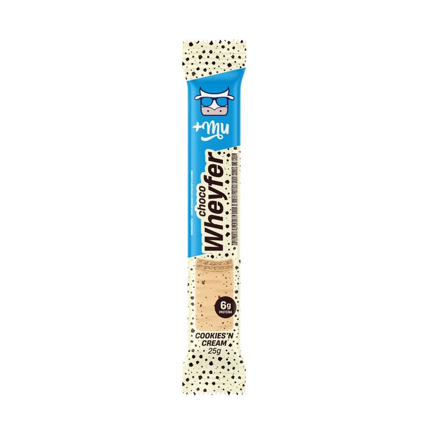 Wafer Proteico +Mu Choco Wheyfer Cookies & Cream 25g