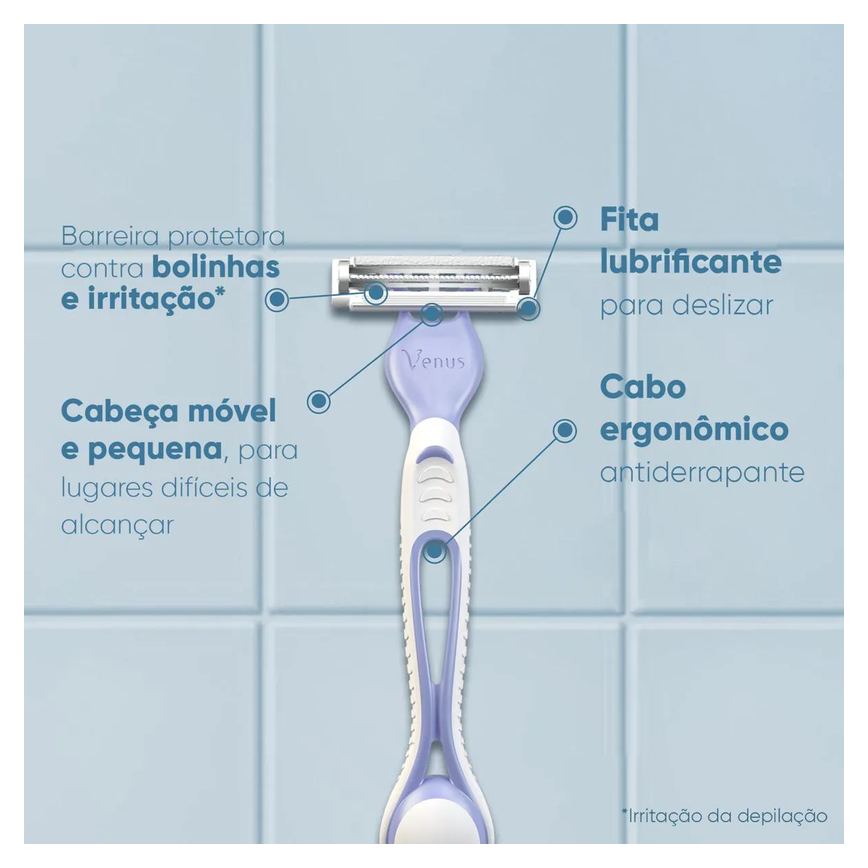 Aparelho de Depilar Descartável Gillette Venus Íntima 2 Unidades
