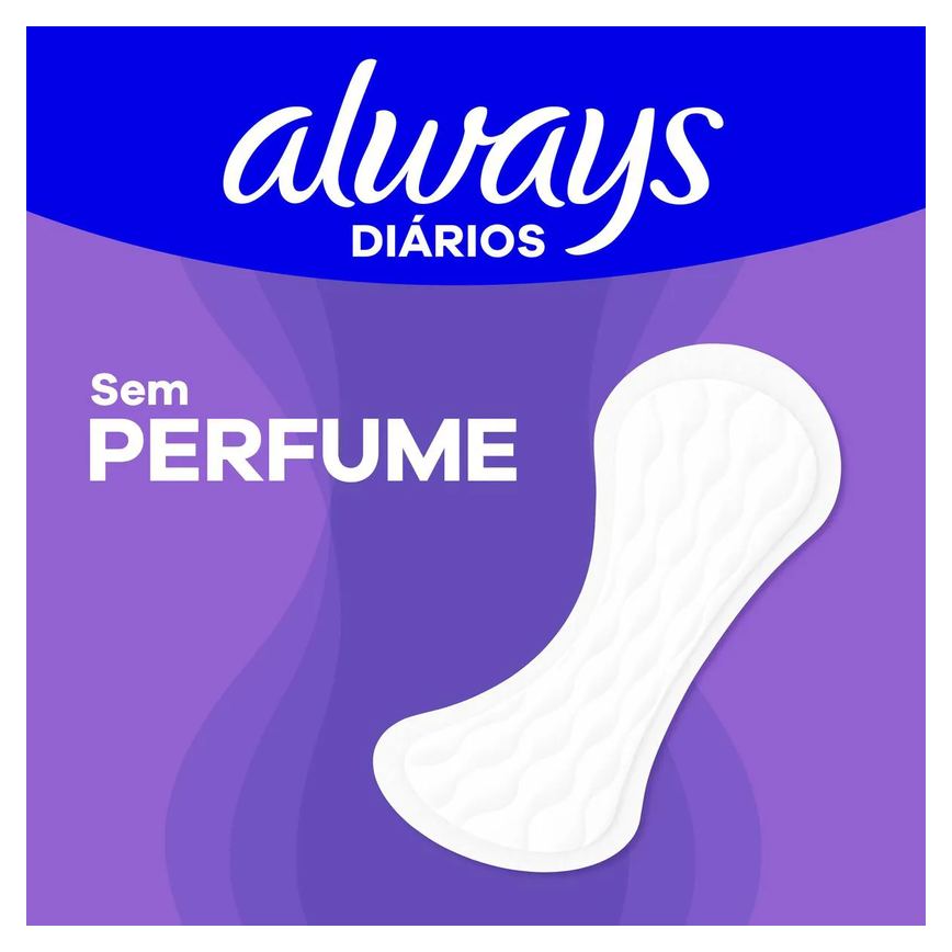 Protetor Diário Always Sem Perfume 80 unidades